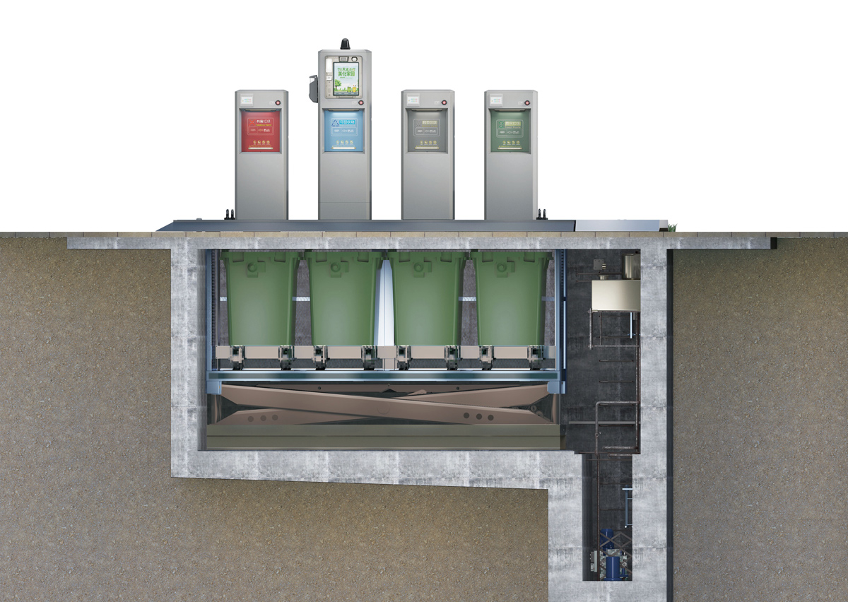 地埋式垃圾分類(lèi)桶圖片